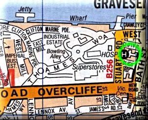 gravesend hospital map